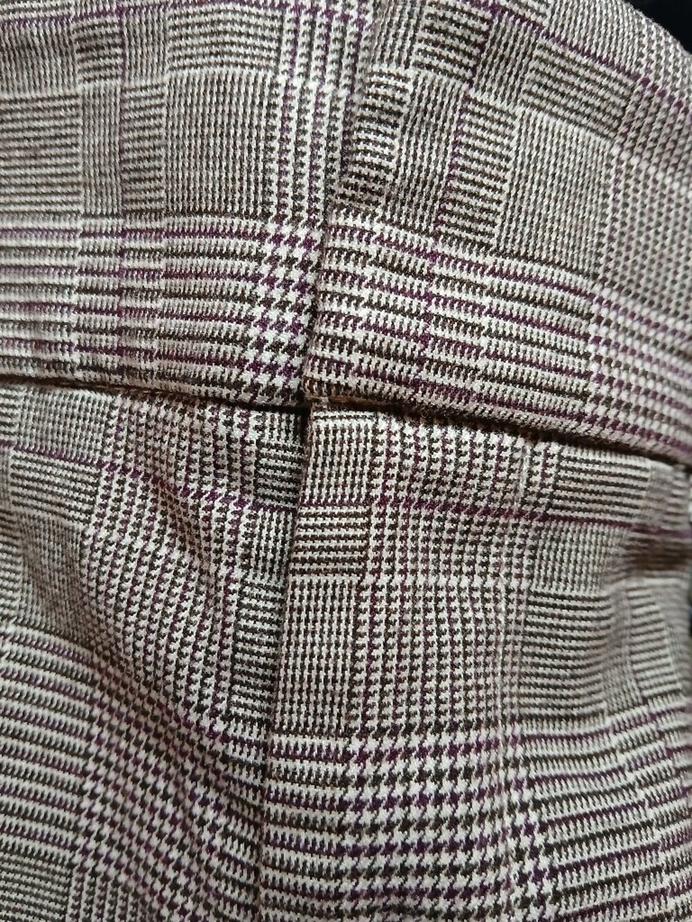 Banana Republic Brown/Tan Plaid Wide Leg Dress Trousers - Like New - Picture 9 of 11